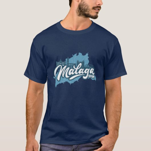 Malaga Spanien T-Shirt (Vorderseite)