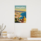 Malaga Spanien Vintag Poster (Küche)