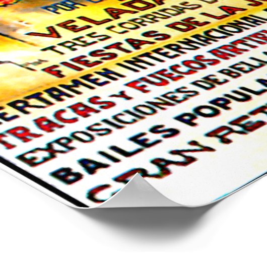 Malaga Spanien ~ Vintage Kfz-Werbung Poster (Ecke)