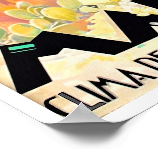 Malaga Spanien Vintage Poster (Ecke)