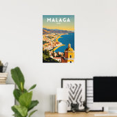 Malaga Spanien Vintage Poster (Heimbüro)
