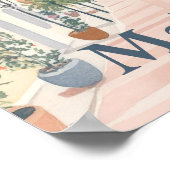 Malaga Spanien Wasserfarbenmalerei Poster (Ecke)