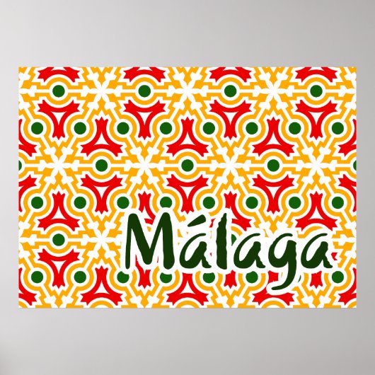Malaga Straßenwände 1 Poster (Vorne)