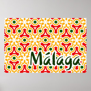 Malaga Straßenwände 1 Poster