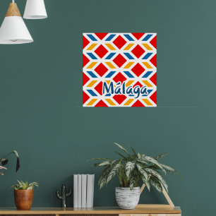 Malaga Straßenwände 2 Poster