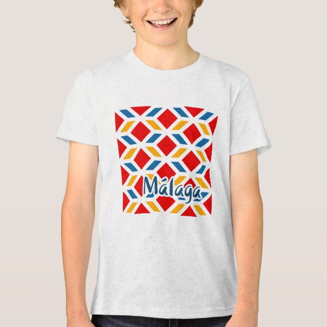 Malaga Straßenwände 2 Tri-Blend Shirt (Vorderseite)