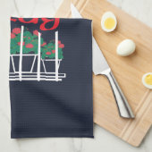 Malaga, window with flowers geschirrtuch (Viertel Falte)