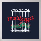Malaga, window with flowers poster (Vorne)