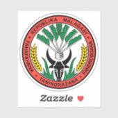 Malagasy Republic seal (1958-1975), Madagascar Aufkleber (Blatt)