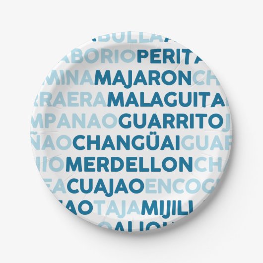 Malaguita Pappteller (Vorderseite)