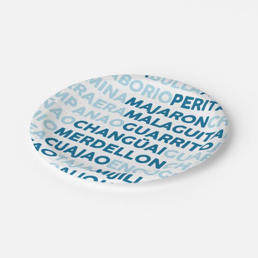 Malaguita Pappteller (Schrägansicht)