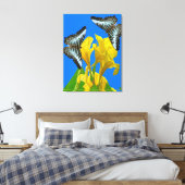Malaiisch-blauer Clipper Stretched Canvas Print Leinwanddruck (Insitu (Schlafzimmer))