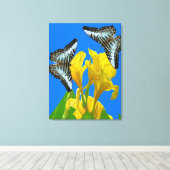 Malaiisch-blauer Clipper Stretched Canvas Print Leinwanddruck (Insitu (Holzboden))