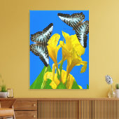 Malaiisch-blauer Clipper Stretched Canvas Print Leinwanddruck (Insitu (Wohnzimmer))