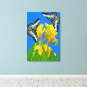 Malaiisch-blauer Clipper Stretched Canvas Print Leinwanddruck (Insitu (Holzboden))