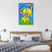 Malaiisch-blauer Clipper Stretched Canvas Print Leinwanddruck (Insitu (Schlafzimmer))