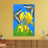 Malaiisch-blauer Clipper Stretched Canvas Print Leinwanddruck (Insitu (Wohnzimmer))