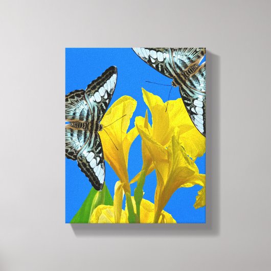 Malaiisch-blauer Clipper Stretched Canvas Print Leinwanddruck (Vorderseite)