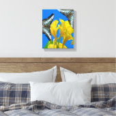 Malaiisch-blauer Clipper Stretched Canvas Print Leinwanddruck (Insitu (Schlafzimmer))