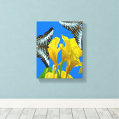 Malaiisch-blauer Clipper Stretched Canvas Print Leinwanddruck (Insitu (Holzboden))
