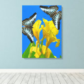 Malaiisch-blauer Clipper Stretched Canvas Print Leinwanddruck (Insitu (Holzboden))