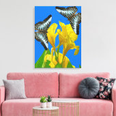 Malaiisch-blauer Clipper Stretched Canvas Print Leinwanddruck (Insitu (Wohnzimmer))