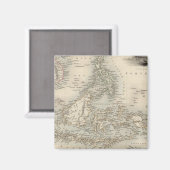 Malaiische Archipel oder Ost-Indische Inseln Magnet (Vorderseite/Rückseite)