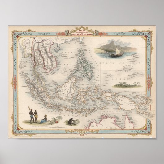 Malaiische Archipel oder Ost-Indische Inseln Poster (Vorne)