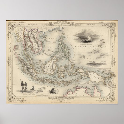 Malaiische Archipel oder Ost-Indische Inseln Poster (Vorne)