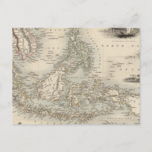 Malaiische Archipel oder Ost-Indische Inseln Postkarte