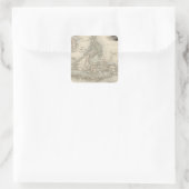 Malaiische Archipel oder Ost-Indische Inseln Quadratischer Aufkleber (Tasche)