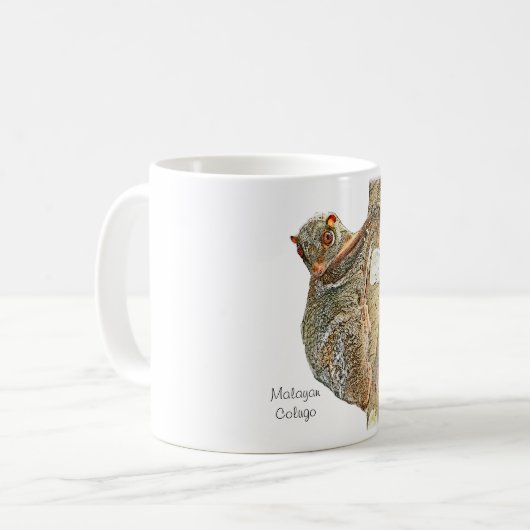 Malaiische Colugo-Tasse Kaffeetasse (Vorderseite Links)