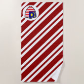 Malaiische Flagge Strandtuch (Vorderseite)