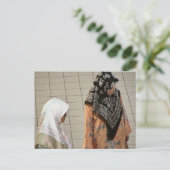 Malaiische Frauen Postkarte (Stehend Vorderseite)