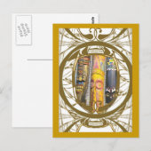 Malaiische Masken Postkarte (Vorne/Hinten)