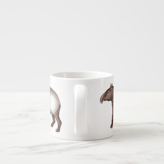 Malaiischer oder asiatischer Tapir vom antiken Espressotasse