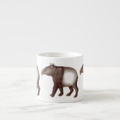 Malaiischer oder asiatischer Tapir vom antiken Espressotasse (Vorderseite)