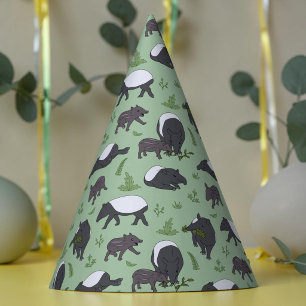 Malaiischer Tapir Grüne Jungle Zoo Tier Partyhütchen