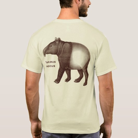 Malaiischer Tapir - Tapirus Indicus - T-Shirt (Rückseite)