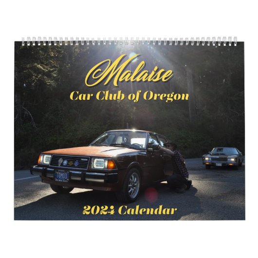 Malaise Car Club Oregon 12 Monat 2024 Kalender (Titelbild)
