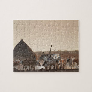Malakal, Dorf der ethnischen Gruppe der Dinka Puzzle