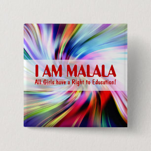 Malala Tag für Mädchen-Bildung Button