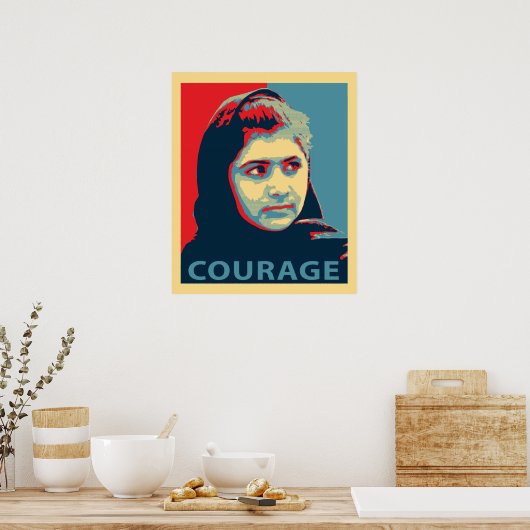 Malala Yousafzai - Ein Bild des Mutes Poster (Küche)