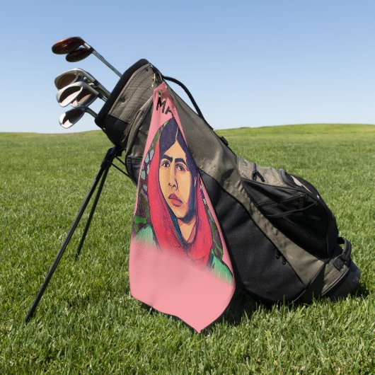 Malala Yousafzai, inspirierende feministische Kuns Golfhandtuch (Gras)