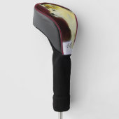 Malamitenhund mit Monogramm Golf Headcover (angewinkelt)