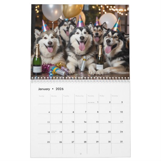 Malamute Calendar Kalender (Jan 2026)
