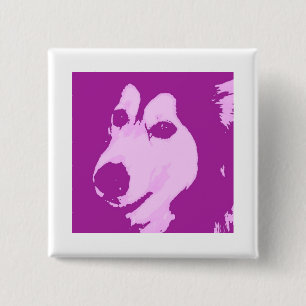 Malamute Dog Button