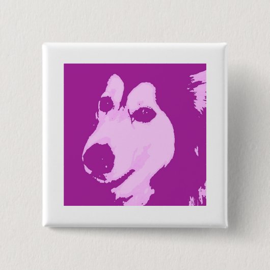 Malamute Dog Button (Vorderseite)