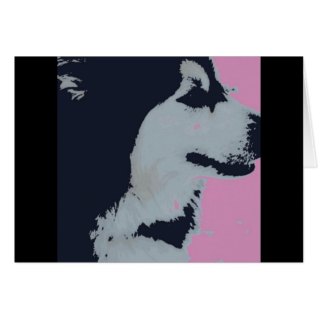 Malamute Dog Pop Art (Vorderseite (Horizontal))