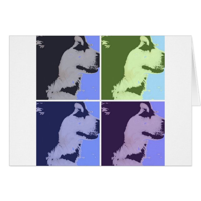 Malamute Dog Pop Art (Vorderseite (Horizontal))